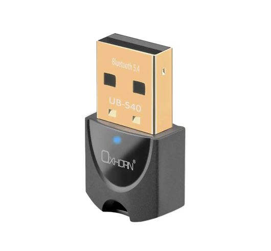 Oxhorn Bluetooth 5.4 V5.4 USB Wireless Dongle Support Bluetooth speakers, printers, headphones, headsets, keyboards, mice Support: Win7/8/10/11 Black