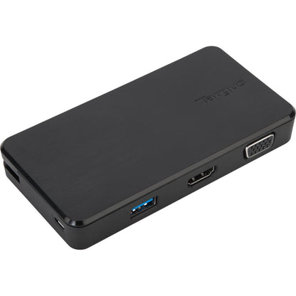 Targus USB 3.0 & USB-C Dual Travel Dock Connects 2 monitors, 1x HDMI 1x VGA, Sup