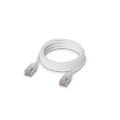 Ubiquiti UniFi Premium Patch Cable,2M, White, Ultra-Thin Braided Patch Cable, Designed Optimized 10 GbE Networking