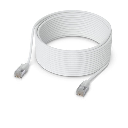 Ubiquiti UniFi Premium Patch Cable, 3M, White,Ultra-Thin Braided Patch Cable, Designed Optimized 10 GbE Networking
