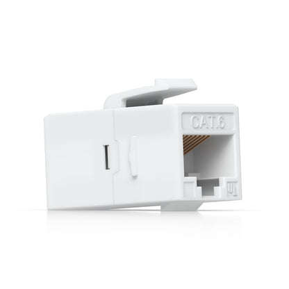Ubiquiti Cat6 Keystone Coupler, 12-Pack, White, Pass-Through Cat6 Keystone Coupler For Connecting Pre-Terminated Ethernet Cables Seamlessly.