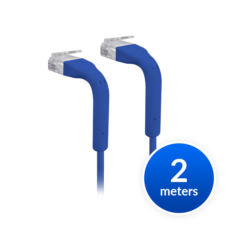 Ubiquiti UniFi Patch Cable Single Unit, 2m, Blue, End Bendable to 90 Degree, RJ4