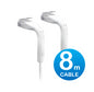 UniFi Patch Cable 8m White, Both End Bendable to 90 Degree, RJ45 Ethernet Cable, Cat6, Ultra-Thin 3mm Diameter U-Cable-Patch-8M-RJ45
