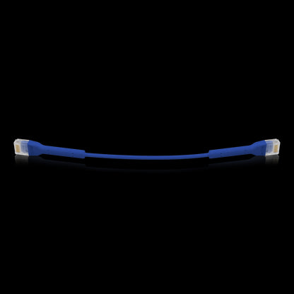 Ubiquiti UniFi Patch Cable Single Unit, 0.1m, Blue, Both End Bendable to 90 Degree, RJ45 Ethernet Cable, Cat6, Ultra-Thin 3mm Diameter