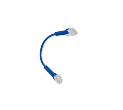 Ubiquiti UniFi Patch Cable Single Unit, 0.1m, Blue, Both End Bendable to 90 Degree, RJ45 Ethernet Cable, Cat6, Ultra-Thin 3mm Diameter