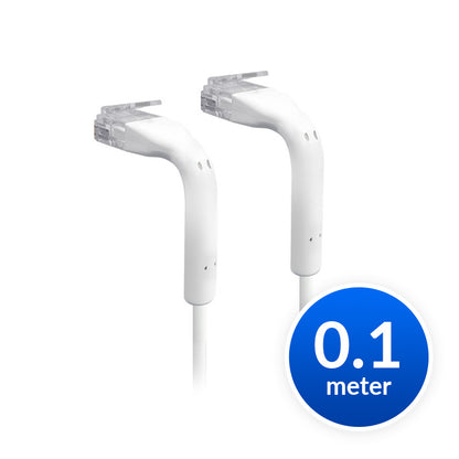 Ubiquiti UniFi Patch Cable Single Unit, 0.1m, White, Both End Bendable to 90 Deg