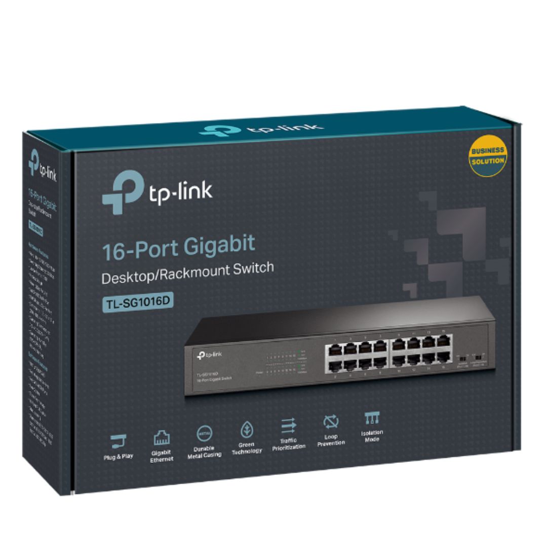 TP-Link TL-SG1016DE 16-Port Gigabit Easy Smart Switch Network Monitoring, Traffi