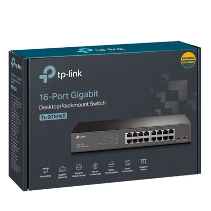 TP-Link TL-SG1016DE 16-Port Gigabit Easy Smart Switch Network Monitoring, Traffi