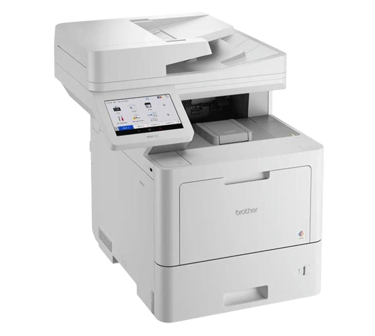 Brother MFC-L9630CDN Colour Laser Multi-Function Printer. Up to 600 x 600 dpi, 2,400 dpi class (2400 x 600) quality, 520 sheets of 80 gsm plain paper