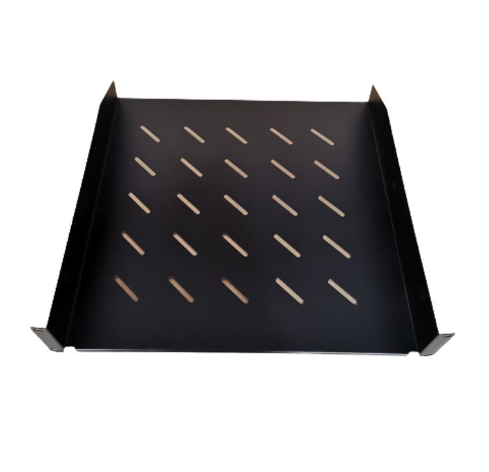 LDR Cantilever 2U 275mm Deep Shelf Recommended for 19' 450/550mm Deep Cabinet - Black Metal Contruction