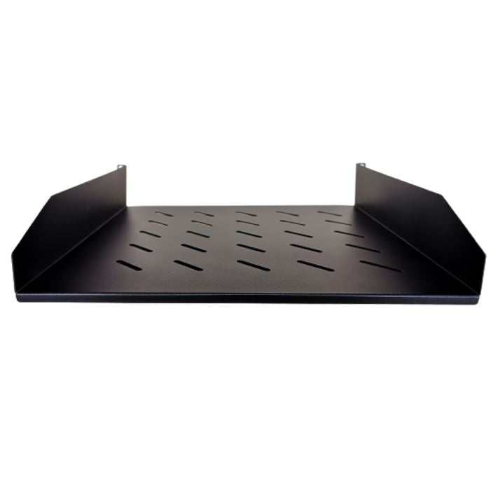 LDR Cantilever 2U 275mm Deep Shelf Recommended for 19' 450/550mm Deep Cabinet - Black Metal Contruction