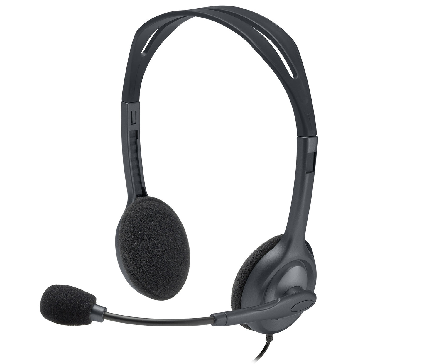 Logitech H111 Strereo Headset (Single 3.5mm Jack) Cable length: 7.71 ft (2.35 m)