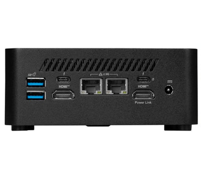 MSI Cubi NUC 1M-017BAU miniPC barebone, Black Intel Core 3-100U DDR5 2*M.2 2*HDMI 2*TBT 2*LAN Wifi6 Card Reader Switch Cable 3Y
