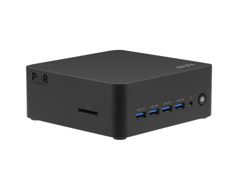 MSI Cubi Z AI 8M with Hawk Point R5, Ryzen 5 8645HS/Up to DDR5/dTPM/2*M.2/2*HDMI/2*USB C 4.0/4*Display/2*LAN/Wifi6E/Card Reader/Power Switch Cable/3Y