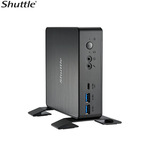 Shuttle NC40U Slim Mini PC, 1L Barebone - Celeron 7305, HDMI, DP, VGA, RJ45, LAN, 2xDDR4, 2.5' HDD/SSD, VESA mount