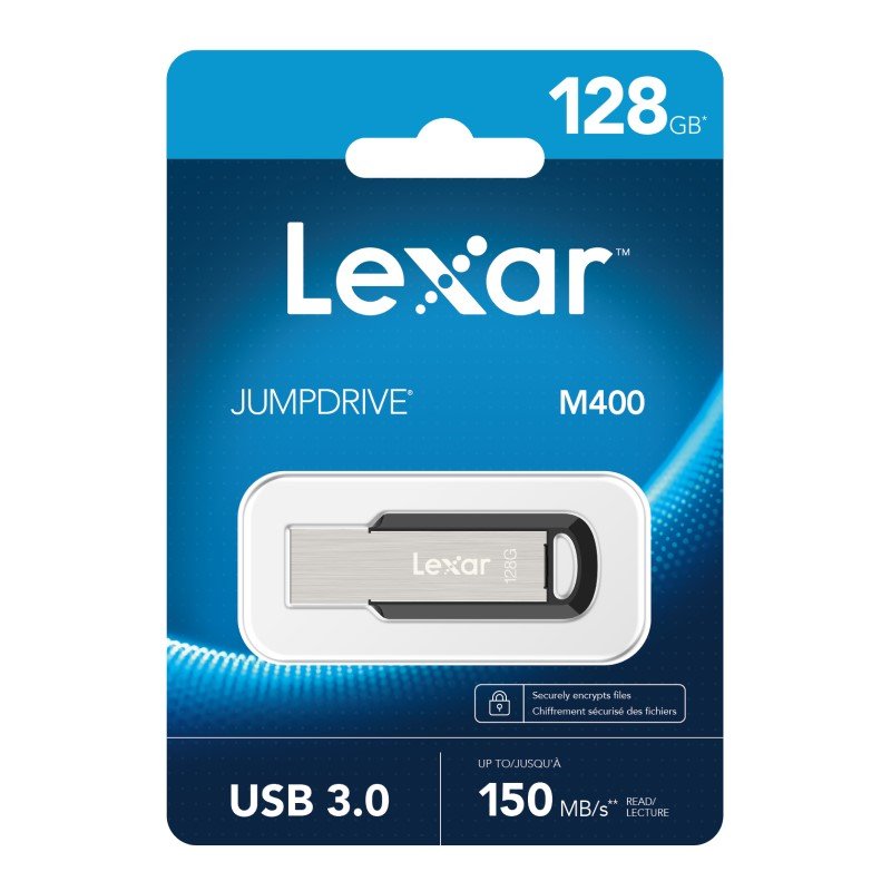 Lexar M400 128GB JumpDrive® USB3.0 Flash Drive, up to 150MB/s read, the stylish