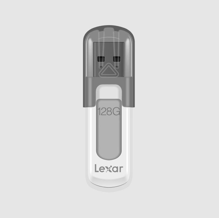 Lexar V100 128GB JumpDrive® USB3.0 Flash Drivee, up to 100MB/s read allows you