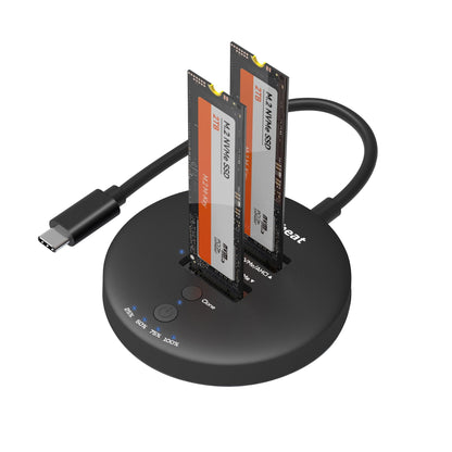 mbeatÂ® H3 USB 3.2 Gen2x2 20Gbps Dual M.2 NVMe SSD Dock with Clone Duplicator (Black) Clone Speed: Up to 15Gbps Product Weight (with Cable): 96g