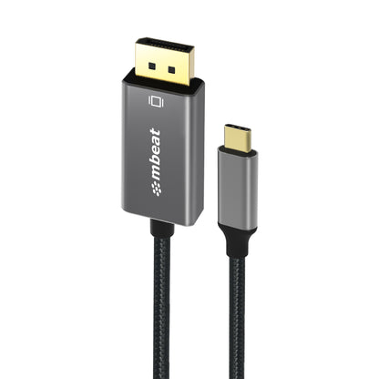 mbeat Tough Link 1.8m 4K USB-C to Display Port Cable - Converts USB-C to Display