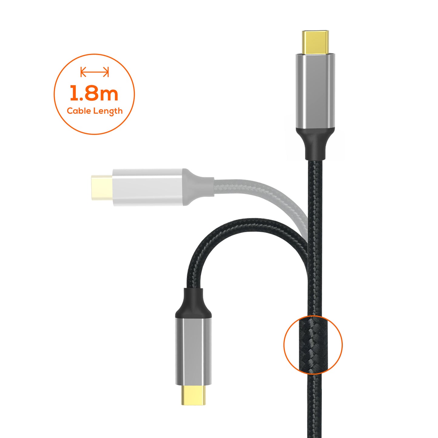 mbeat Tough Link 1.8m 4K USB-C to Display Port Cable - Converts USB-C to Display