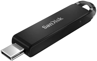 SanDisk Ultra USB Type-C Flash Drive, CZ460 32GB, USB Type C 3.1, Black, Super-thin Retractable, 5Y