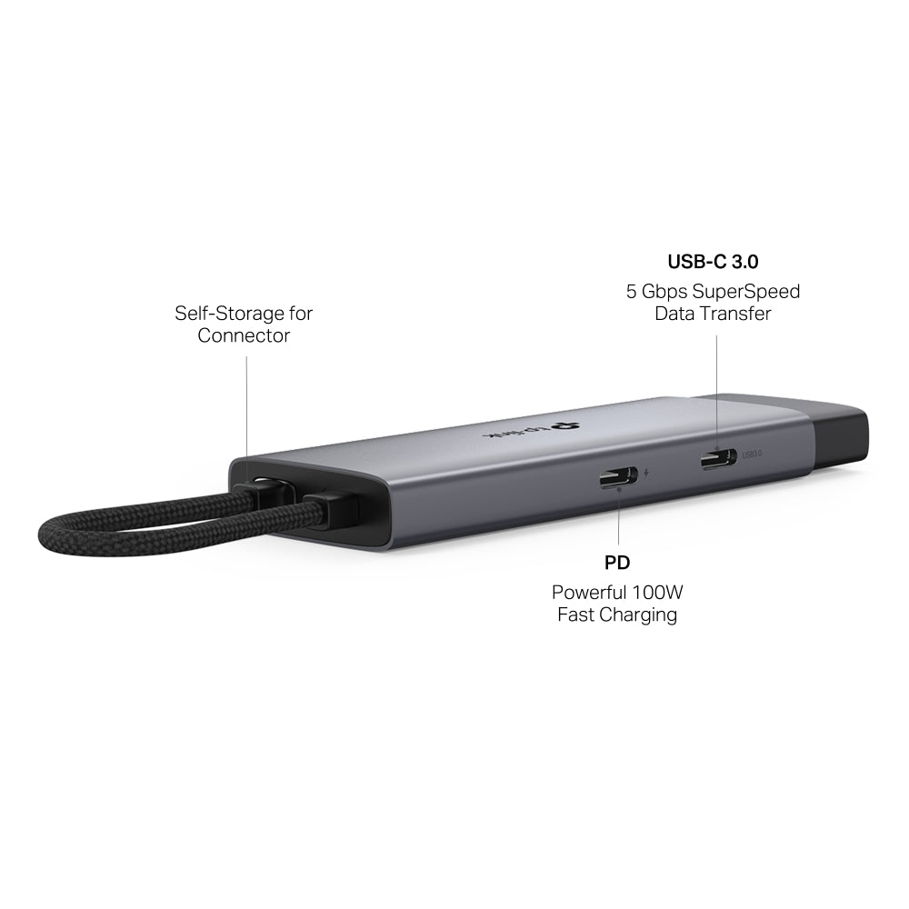 TP-Link UH5020C USB Type-C 5 in 1 Hub, 4K@60Hz HDMI, 100W Power Delivery, 1Ã— USB-C Data Port, 2Ã— USB-A Data Ports.