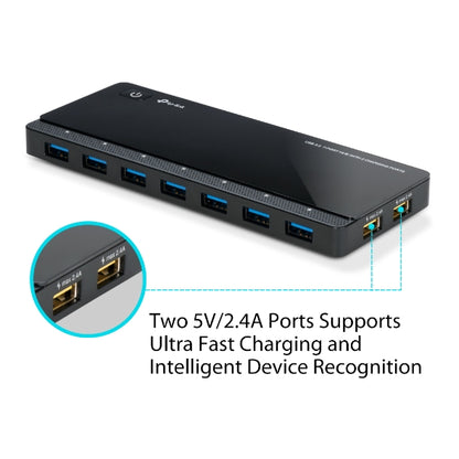 TP-Link UH720 USB 3.0 7-Port Hub with 2 Charging Ports 5V/2.4A 5Gbps transfer sp