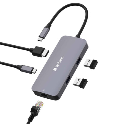 Verbatim USB-C Pro Multiport Hub 5 Port1 x HDMI, 1 x RJ45, 2 x USB-A 3.2 Gen1, 1