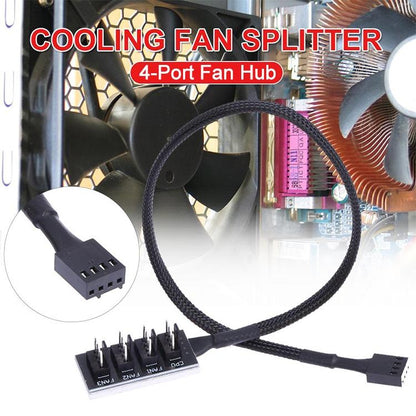 2-Port Pwm Fan Hub For Pc Chassis - A Drag Five