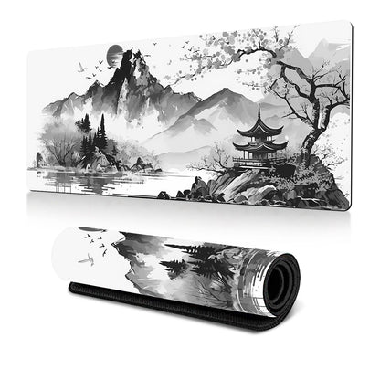 Cherry Blossom Ink Painting Mouse Pad Non Slip - Pattern 1 - 400X900X2Mm
