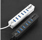 6-Port Usb Hub With Tf / Sd Card Reader High Speed - White