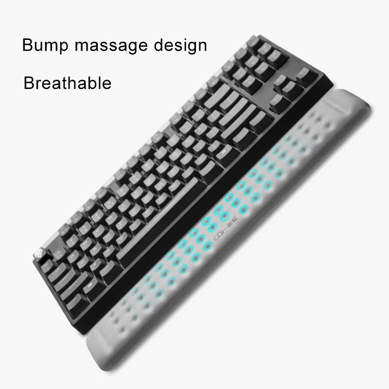 Memory Foam Keyboard Wrist Rest & Mouse Pad - Black