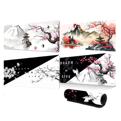 Cherry Blossom Ink Painting Mouse Pad Non Slip - Pattern 8 - 300X800X2Mm