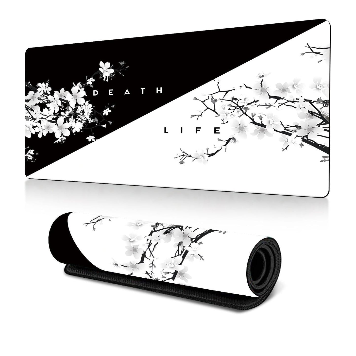 Cherry Blossom Ink Painting Mouse Pad Non Slip - Pattern 8 - 400X900X2Mm