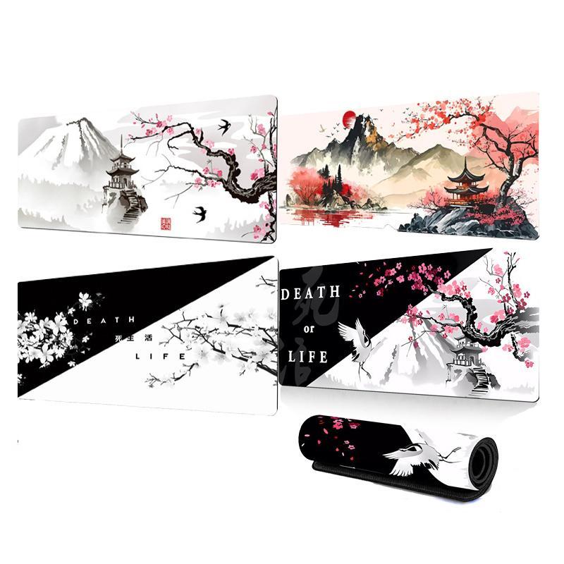 Cherry Blossom Ink Painting Mouse Pad Non Slip - Pattern 15 - 300X800X2Mm