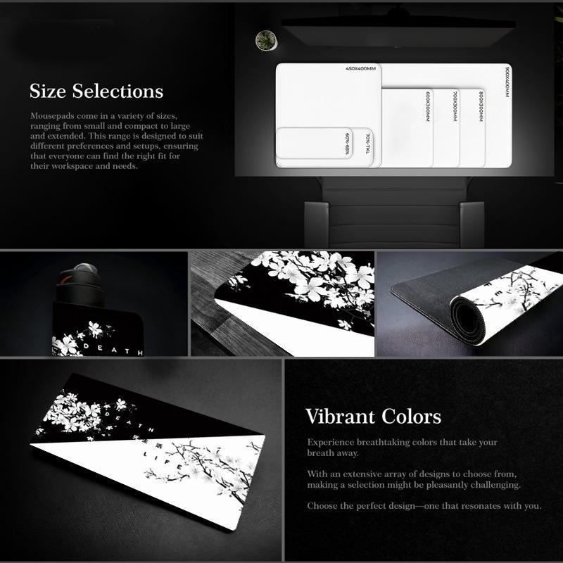 Cherry Blossom Ink Painting Mouse Pad Non Slip - Pattern 15 - 300X800X2Mm