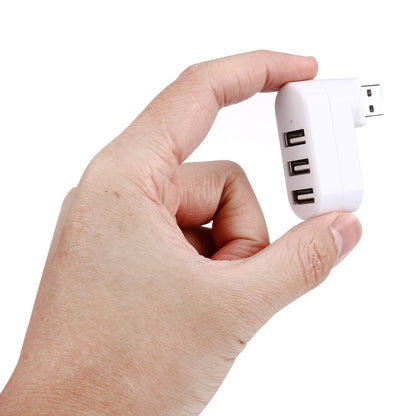 3-Port Usb 2.0 Hub With 180° Rotation - White