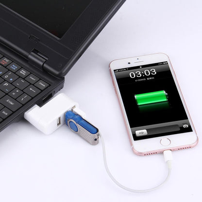 3-Port Usb 2.0 Hub With 180° Rotation - White