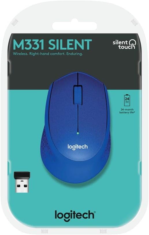 Logitech M331 SILENT PLUS  Wireless Mouse Blue  DPI (Min/Max): 1000±  1-Year Li image 2