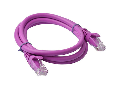 8Ware CAT6A Cable 1m - Purple Color RJ45 Ethernet Network LAN UTP Patch Cord Sna image 0