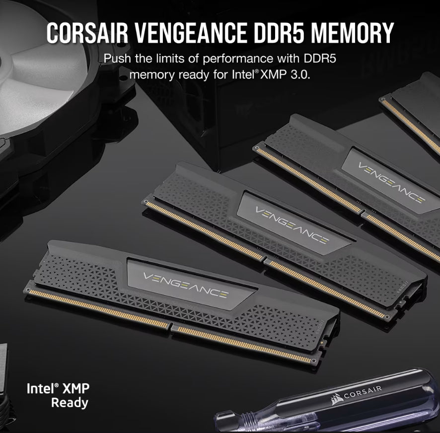 Corsair VENGEANCE® RGB 192GB (4x48GB) DDR5 DRAM 5200MT/s CL38 Memory Kit — Bl image 2