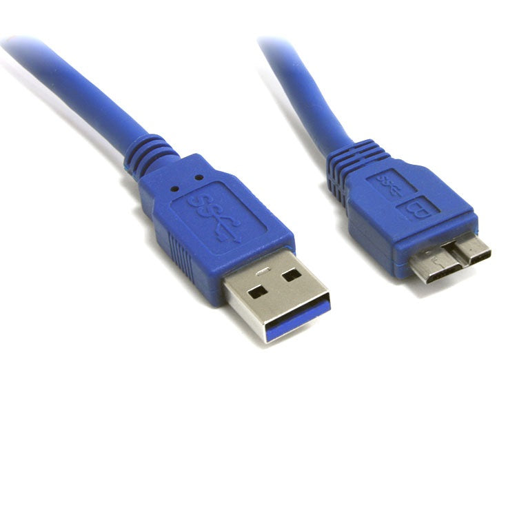 8Ware USB 3.0 Cable 3m A to Micro-USB B Male to Male Blue image 0