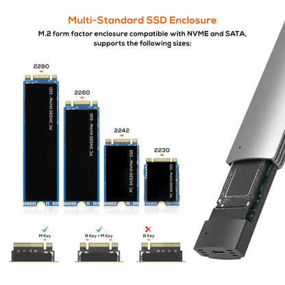 mbeat 10Gbps M.2 NVMe SATA SSD Enclosure  Easily install  Versatile Storage Opti image 1
