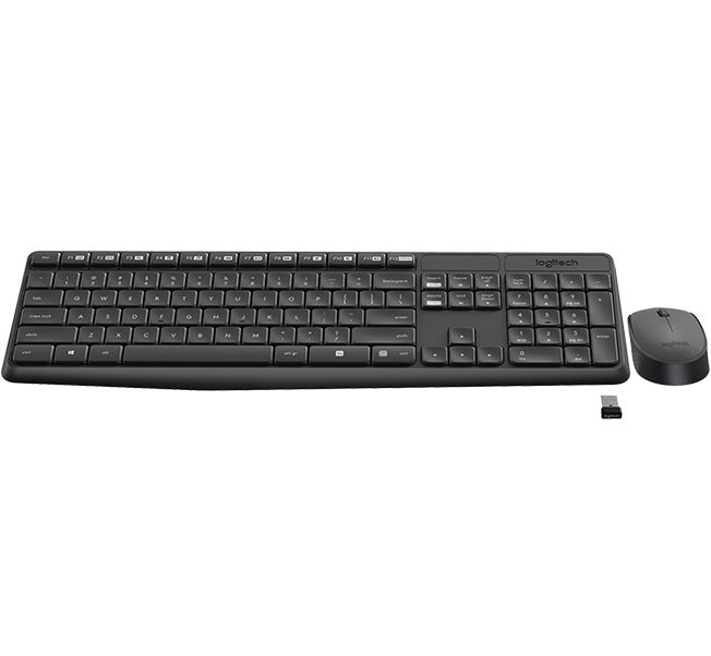 Logitech MK235 Wireless Keyboard and Mouse Combo 2.4GHz Wireless Compact Long Ba image 1