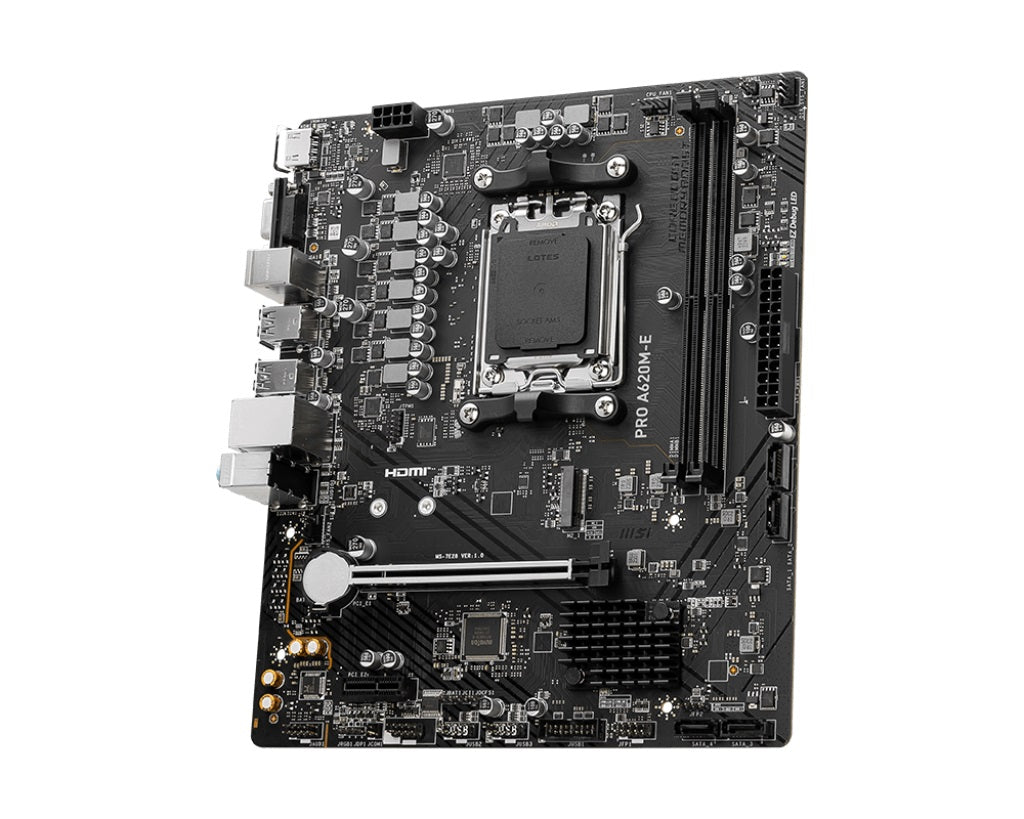 MSI PRO A620M-E AM5 mATX MB 2xDDR5 1xPCIE 16 1 PCI-E 1 1xM.2 4xSATA 4xUSB 3.2 2x image 2