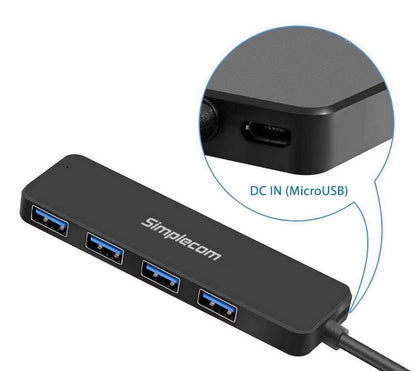 Simplecom CH340 Compact USB-C to 4 Port USB-A Hub USB 3.2 Gen1 image 3