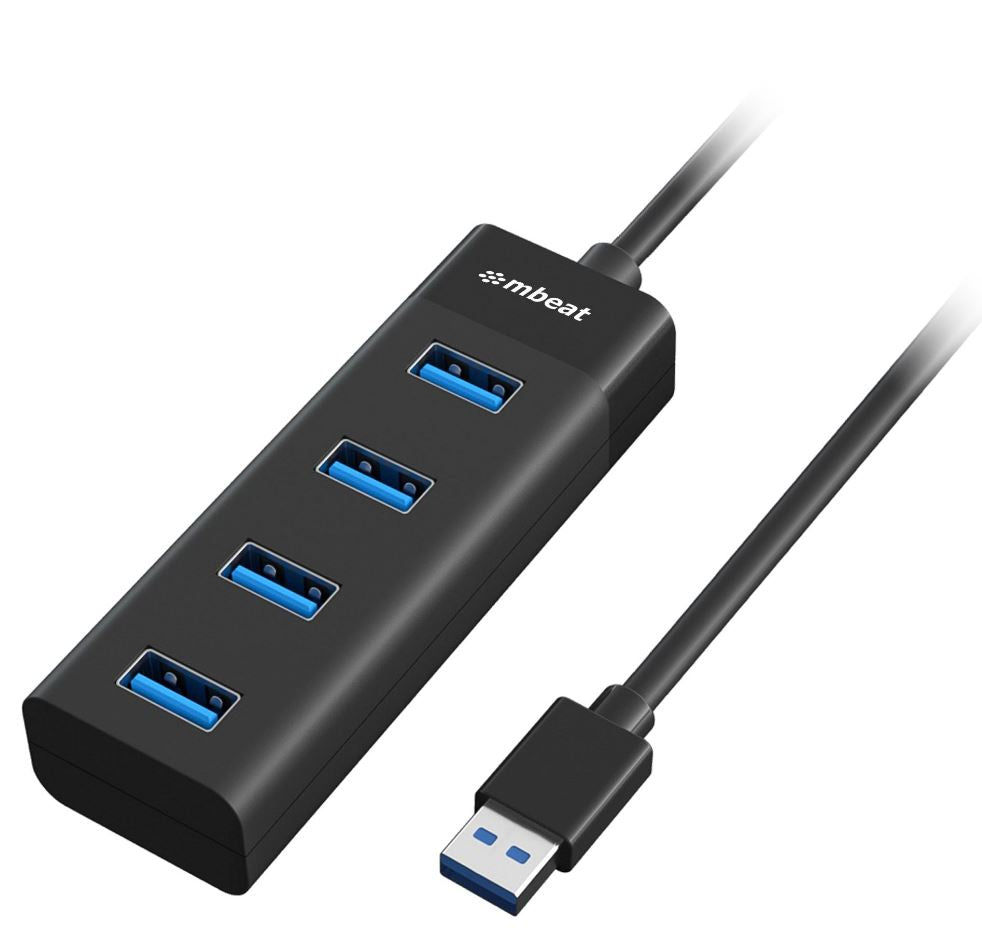 mbeat® 4-Port USB 3.0 Hub - Black image 0