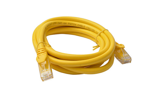 8Ware CAT6A Cable 2m - Yellow Color RJ45 Ethernet Network LAN UTP Patch Cord Sna image 0