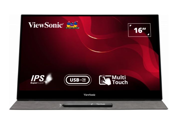 ViewSonic 16'  TD1655 Touchscreen FHD IPS , 2x Type-C (Power in with Video & Dat image 1