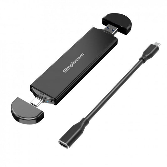 Simplecom SE522 NVMe / SATA M.2 SSD to USB 3.2 Gen 2 Dual USB Connector Enclosur image 0